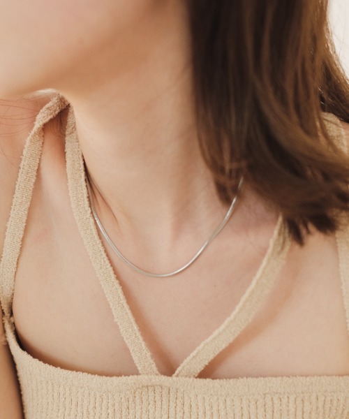 Kastane（カスタネ）の「【fiw.】サージカルスネークチェーンネックレス（ネックレス・レディース・シルバー・FREE）」の9枚目の写真