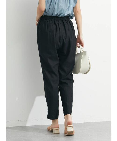 Green　Parks（グリーンパークス）の「ベルギーリネン混 テーパードパンツ（その他パンツ・レディース・ブラック/オレンジ/ライトベージュ/ブルー・FREE）」の18枚目の写真