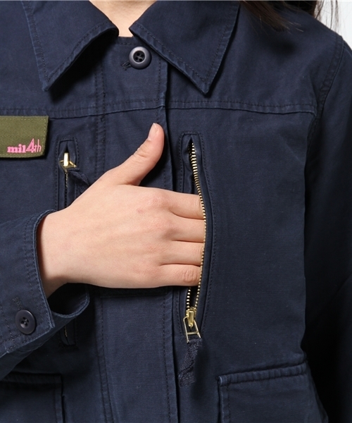 WHO'S WHO gallery(フーズフーギャラリー)の「【mil4th】ショートF2ジャケット(ミリタリージャケット・レディース・オリーブ/ネイビー・FREE)」の9枚目の写真