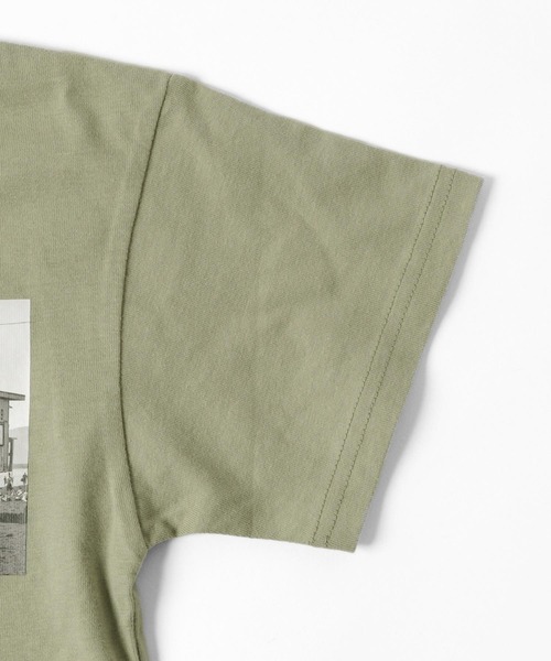 GLAZOS(グラソス)の「天竺・ドロップショルダーBOXフォトプリント半袖Tシャツ(Tシャツ/カットソー・キッズ・ライトブルー/ライトカーキ/チャコールグレー・140cm/170cm/160cm/130cm/150cm)」の12枚目の写真