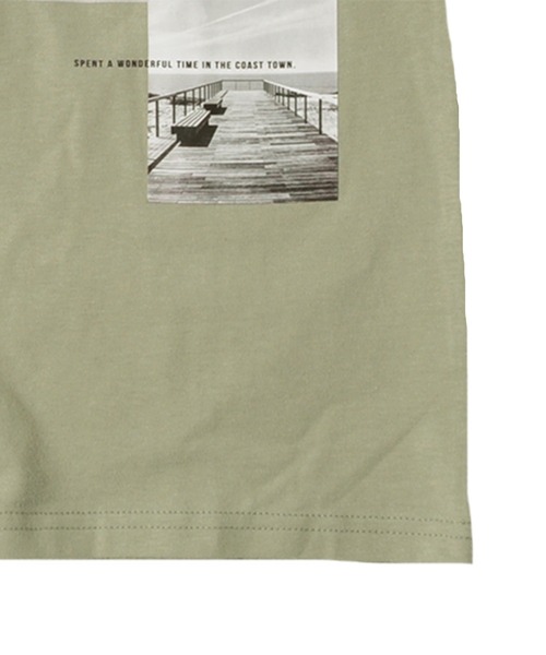 GLAZOS(グラソス)の「天竺・ドロップショルダーBOXフォトプリント半袖Tシャツ(Tシャツ/カットソー・キッズ・ライトブルー/ライトカーキ/チャコールグレー・140cm/170cm/160cm/130cm/150cm)」の14枚目の写真