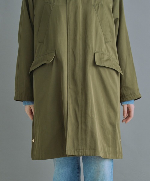 kha:ki（カーキ）の「「KHA:KI / カーキ」STAND COLLAR COAT（ダウンジャケット/コート・レディース・カーキ/ブルーグレー・1/2）」の5枚目の写真