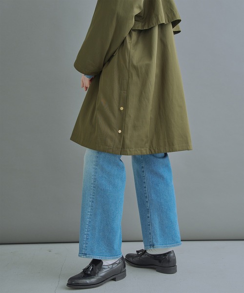 kha:ki（カーキ）の「「KHA:KI / カーキ」STAND COLLAR COAT（ダウンジャケット/コート・レディース・カーキ/ブルーグレー・1/2）」の10枚目の写真