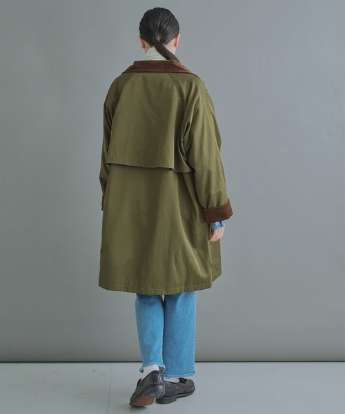 kha:ki（カーキ）の「「KHA:KI / カーキ」STAND COLLAR COAT（ダウンジャケット/コート・レディース・カーキ/ブルーグレー・1/2）」の11枚目の写真