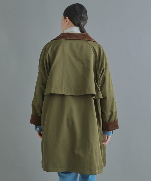 kha:ki（カーキ）の「「KHA:KI / カーキ」STAND COLLAR COAT（ダウンジャケット/コート・レディース・カーキ/ブルーグレー・1/2）」の12枚目の写真