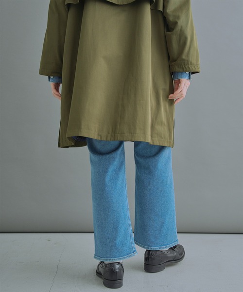 kha:ki（カーキ）の「「KHA:KI / カーキ」STAND COLLAR COAT（ダウンジャケット/コート・レディース・カーキ/ブルーグレー・1/2）」の13枚目の写真