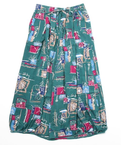 sandy（サンディー）の「【sandy】プリントギャザーワイドパンツ（その他パンツ・レディース・オフホワイト/カーキ/グリーン/ネイビー・FREE）」の3枚目の写真