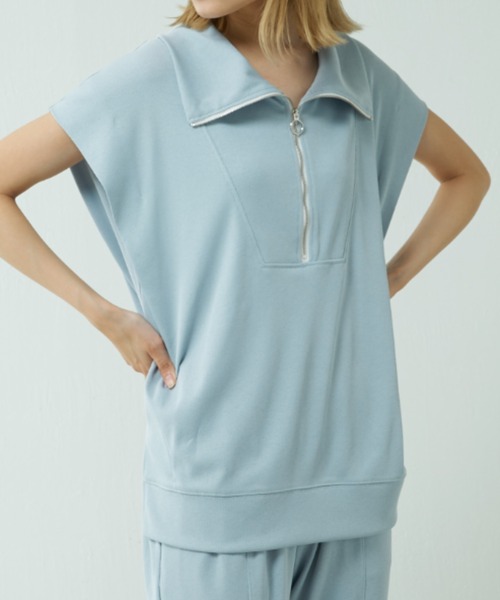 Lui's（ルイス）の「エステルフライスBigカラープルオーバー（Tシャツ/カットソー・レディース・ブラック/サックスブルー・FREE）」の11枚目の写真