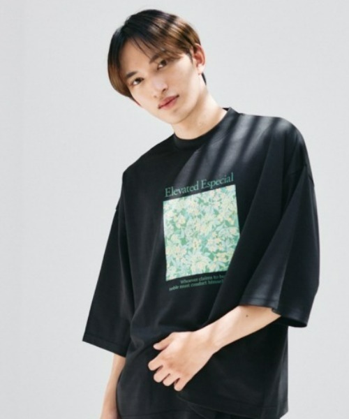 EDEL（エーデル）の「EDEL - アートプリントルーズフィットT（Tシャツ/カットソー・メンズ・ホワイト/ブラック・MEDIUM/LARGE）」の2枚目の写真