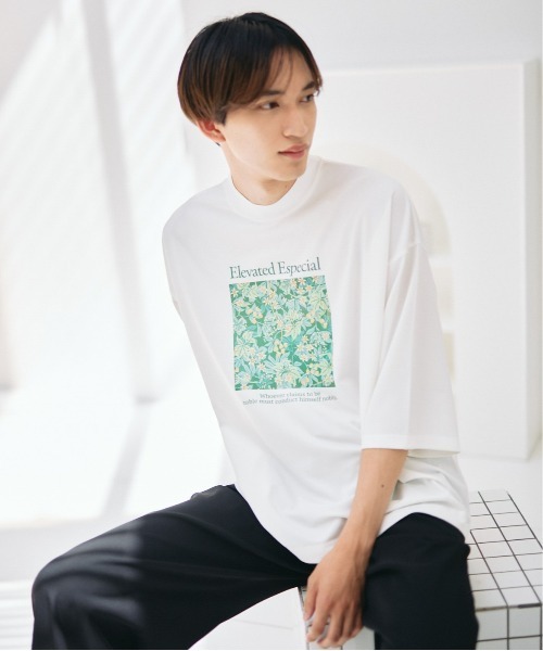 EDEL（エーデル）の「EDEL - アートプリントルーズフィットT（Tシャツ/カットソー・メンズ・ホワイト/ブラック・MEDIUM/LARGE）」の5枚目の写真