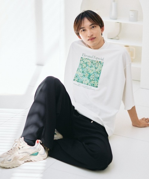 EDEL（エーデル）の「EDEL - アートプリントルーズフィットT（Tシャツ/カットソー・メンズ・ホワイト/ブラック・MEDIUM/LARGE）」の6枚目の写真