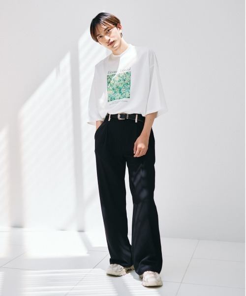 EDEL（エーデル）の「EDEL - アートプリントルーズフィットT（Tシャツ/カットソー・メンズ・ホワイト/ブラック・MEDIUM/LARGE）」の7枚目の写真