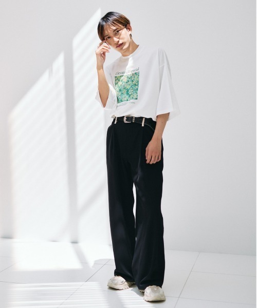 EDEL（エーデル）の「EDEL - アートプリントルーズフィットT（Tシャツ/カットソー・メンズ・ホワイト/ブラック・MEDIUM/LARGE）」の8枚目の写真
