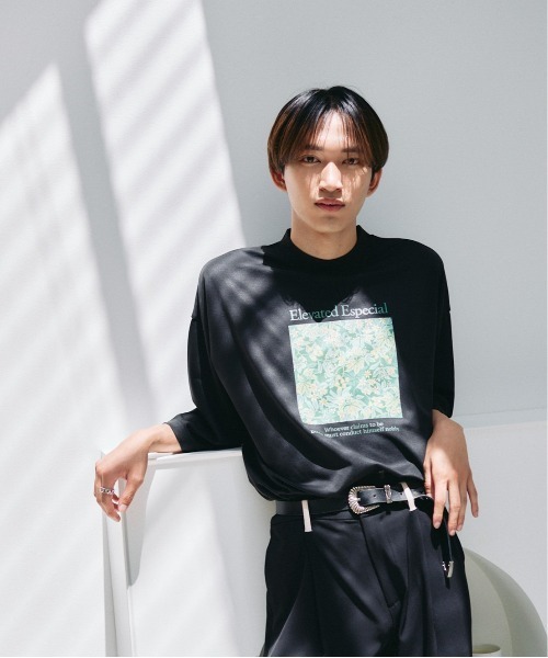 EDEL（エーデル）の「EDEL - アートプリントルーズフィットT（Tシャツ/カットソー・メンズ・ホワイト/ブラック・MEDIUM/LARGE）」の13枚目の写真