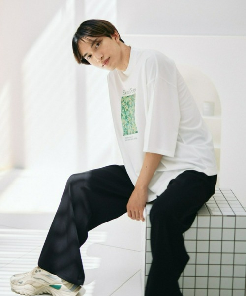 EDEL（エーデル）の「EDEL - アートプリントルーズフィットT（Tシャツ/カットソー・メンズ・ホワイト/ブラック・MEDIUM/LARGE）」の3枚目の写真