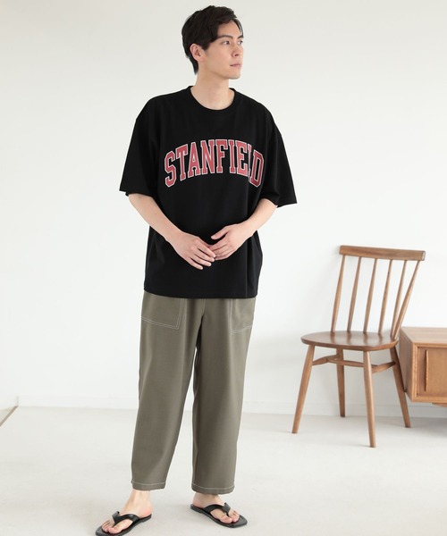 LAKOLE(ラコレ)の「レタードプリントTシャツ / 299636(Tシャツ/カットソー・メンズ・ホワイト/ブラック/ネイビー/グレー/グリーン・MEDIUM/LARGE/X-LARGE)」の8枚目の写真