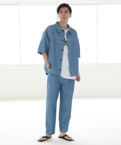 LAKOLE(ラコレ)の「レタードプリントTシャツ / 299636(Tシャツ/カットソー・メンズ・ホワイト/ブラック/ネイビー/グレー/グリーン・MEDIUM/LARGE/X-LARGE)」の6枚目の写真