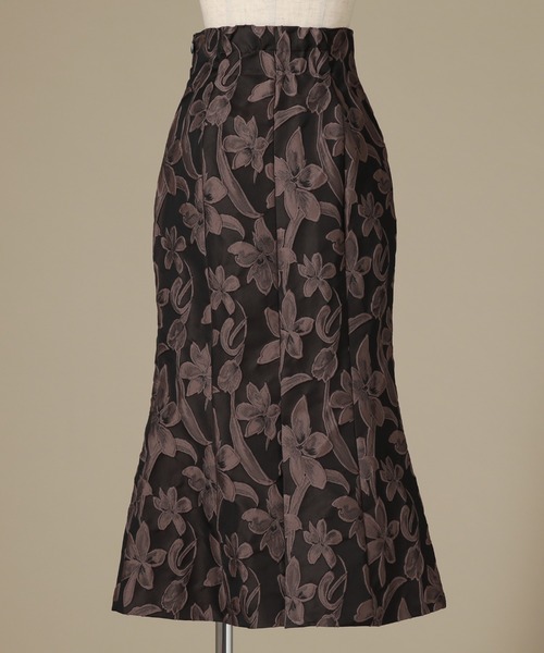 Cheek（チーク）の「花柄ジャガードマーメイドスカート（スカート・レディース・ブラック/グレー・SMALL/MEDIUM）」の18枚目の写真