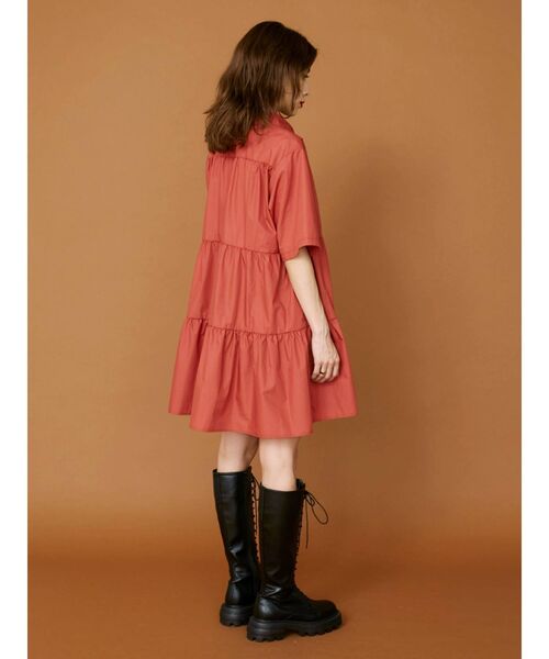 EVRIS（エヴリス）の「ティアードハーフスリーブミニワンピース（ワンピース・レディース・ホワイト/オレンジ/ブルー・FREE）」の9枚目の写真