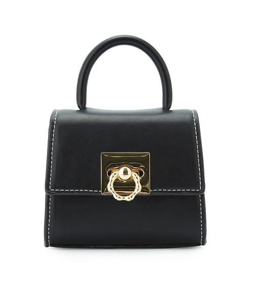 ADAM ET ROPE'(アダムエロペ)の「【2WAY】アクセサリーチェーンMINIバッグ(ショルダーバッグ・レディース・ブラック/オレンジ/キャメル・FREE)」の9枚目の写真