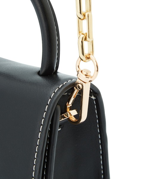 ADAM ET ROPE'(アダムエロペ)の「【2WAY】アクセサリーチェーンMINIバッグ(ショルダーバッグ・レディース・ブラック/オレンジ/キャメル・FREE)」の11枚目の写真