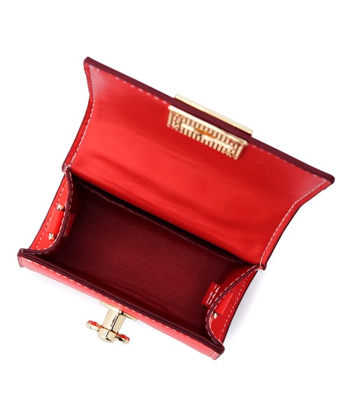 ADAM ET ROPE'(アダムエロペ)の「【2WAY】アクセサリーチェーンMINIバッグ(ショルダーバッグ・レディース・ブラック/オレンジ/キャメル・FREE)」の16枚目の写真