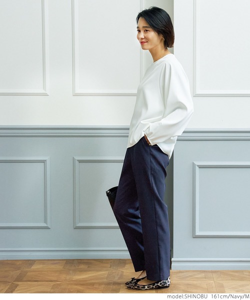 coca(coca)(コカ)の「こだわりスティックパンツ(スラックス・レディース・パープル/ネイビー/イエロー・S/M/L)」の13枚目の写真
