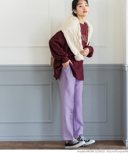 coca(coca)(コカ)の「こだわりスティックパンツ(スラックス・レディース・パープル/ネイビー/イエロー・S/M/L)」の11枚目の写真