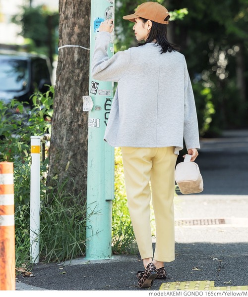 coca(coca)(コカ)の「こだわりスティックパンツ(スラックス・レディース・パープル/ネイビー/イエロー・S/M/L)」の4枚目の写真