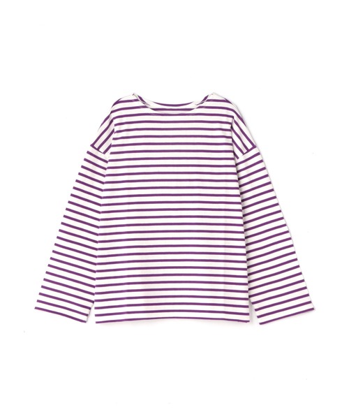 N.（N. Natural Beauty Basic）（エヌエヌナチュラルビューティーベーシック）の「◆バスクボーダーロンＴ（Tシャツ/カットソー・レディース・ブラック×ホワイト/パープル/ライトグリーン・MEDIUM）」の18枚目の写真