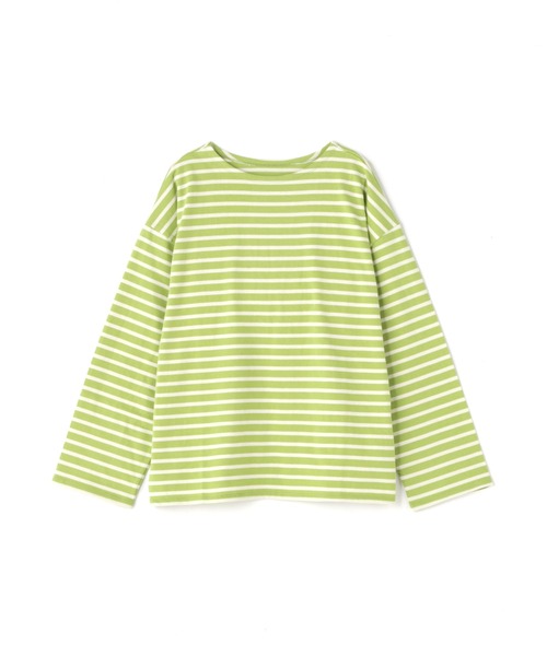 N.（N. Natural Beauty Basic）（エヌエヌナチュラルビューティーベーシック）の「◆バスクボーダーロンＴ（Tシャツ/カットソー・レディース・ブラック×ホワイト/パープル/ライトグリーン・MEDIUM）」の16枚目の写真