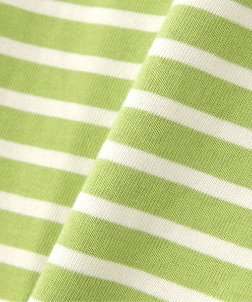 N.（N. Natural Beauty Basic）（エヌエヌナチュラルビューティーベーシック）の「◆バスクボーダーロンＴ（Tシャツ/カットソー・レディース・ブラック×ホワイト/パープル/ライトグリーン・MEDIUM）」の17枚目の写真