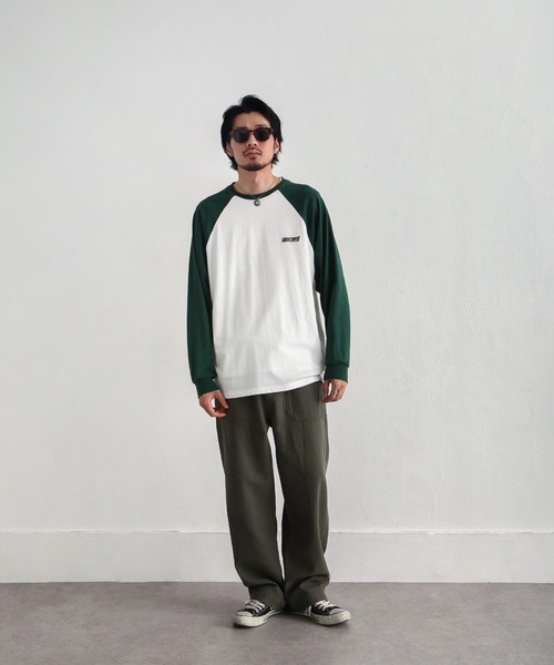 UNCORD(アンコード)の「【UNCORD】LOOSE RAGLAN T-SHIRT/プリントラグランロングスリーブTシャツ(Tシャツ/カットソー・レディース・ホワイト×グリーン/ホワイト×ブルー/ホワイト×ブラック/オートミール/ホワイト系/ホワイト系1/ホワイト系2/アイボリー系・MEDIUM/LARGE/X-LARGE)」の20枚目の写真