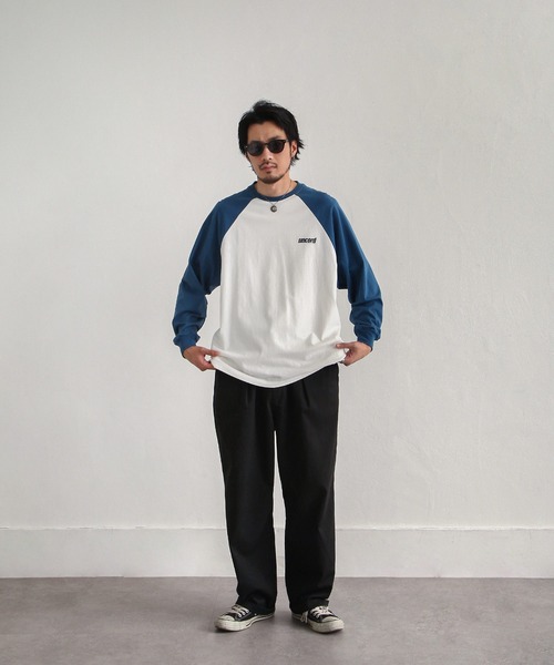 UNCORD(アンコード)の「【UNCORD】LOOSE RAGLAN T-SHIRT/プリントラグランロングスリーブTシャツ(Tシャツ/カットソー・レディース・ホワイト×グリーン/ホワイト×ブルー/ホワイト×ブラック/オートミール/ホワイト系/ホワイト系1/ホワイト系2/アイボリー系・MEDIUM/LARGE/X-LARGE)」の22枚目の写真