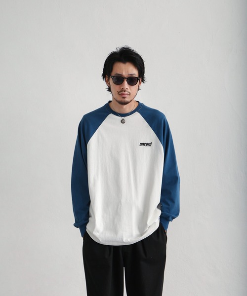UNCORD(アンコード)の「【UNCORD】LOOSE RAGLAN T-SHIRT/プリントラグランロングスリーブTシャツ(Tシャツ/カットソー・レディース・ホワイト×グリーン/ホワイト×ブルー/ホワイト×ブラック/オートミール/ホワイト系/ホワイト系1/ホワイト系2/アイボリー系・MEDIUM/LARGE/X-LARGE)」の10枚目の写真