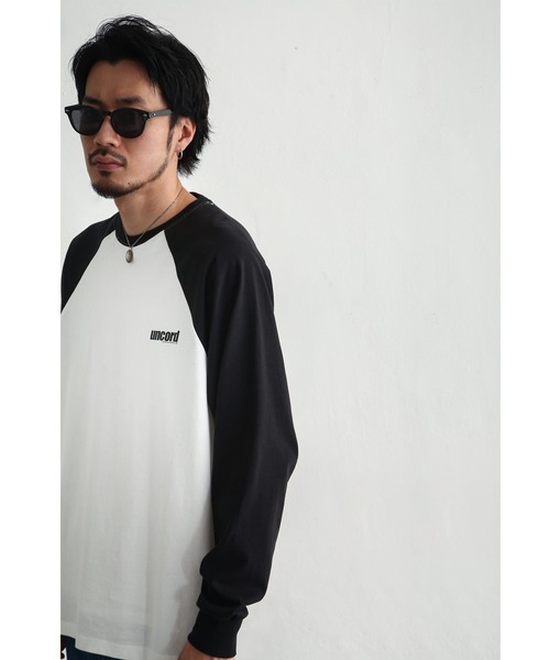 UNCORD(アンコード)の「【UNCORD】LOOSE RAGLAN T-SHIRT/プリントラグランロングスリーブTシャツ(Tシャツ/カットソー・レディース・ホワイト×グリーン/ホワイト×ブルー/ホワイト×ブラック/オートミール/ホワイト系/ホワイト系1/ホワイト系2/アイボリー系・MEDIUM/LARGE/X-LARGE)」の12枚目の写真