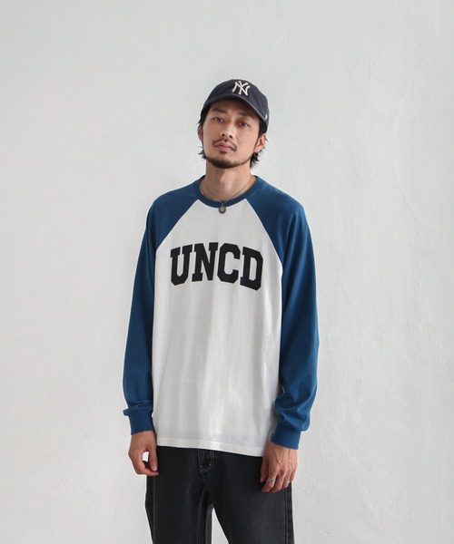 UNCORD(アンコード)の「【UNCORD】LOOSE RAGLAN T-SHIRT/プリントラグランロングスリーブTシャツ(Tシャツ/カットソー・レディース・ホワイト×グリーン/ホワイト×ブルー/ホワイト×ブラック/オートミール/ホワイト系/ホワイト系1/ホワイト系2/アイボリー系・MEDIUM/LARGE/X-LARGE)」の17枚目の写真