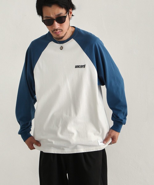 UNCORD(アンコード)の「【UNCORD】LOOSE RAGLAN T-SHIRT/プリントラグランロングスリーブTシャツ(Tシャツ/カットソー・レディース・ホワイト×グリーン/ホワイト×ブルー/ホワイト×ブラック/オートミール/ホワイト系/ホワイト系1/ホワイト系2/アイボリー系・MEDIUM/LARGE/X-LARGE)」の13枚目の写真
