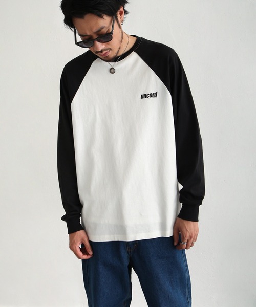 UNCORD(アンコード)の「【UNCORD】LOOSE RAGLAN T-SHIRT/プリントラグランロングスリーブTシャツ(Tシャツ/カットソー・レディース・ホワイト×グリーン/ホワイト×ブルー/ホワイト×ブラック/オートミール/ホワイト系/ホワイト系1/ホワイト系2/アイボリー系・MEDIUM/LARGE/X-LARGE)」の14枚目の写真