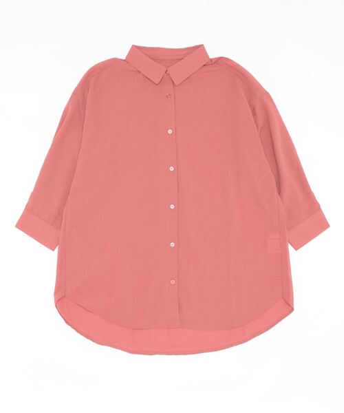 ikka(イッカ)の「シアーシャツタンクアンサンブル(シャツ/ブラウス・レディース・ブラック/ピンク/モカ・S/M/L)」の10枚目の写真