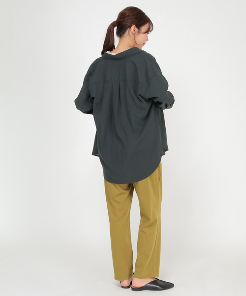 ikka(イッカ)の「シアーシャツタンクアンサンブル(シャツ/ブラウス・レディース・ブラック/ピンク/モカ・S/M/L)」の14枚目の写真