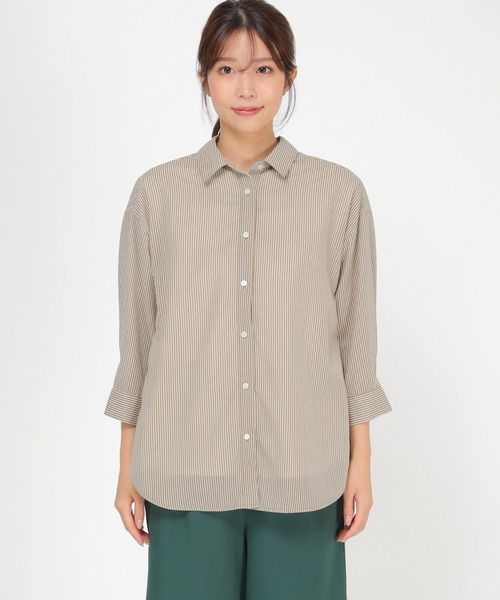 ikka(イッカ)の「シアーシャツタンクアンサンブル(シャツ/ブラウス・レディース・ブラック/ピンク/モカ・S/M/L)」の20枚目の写真