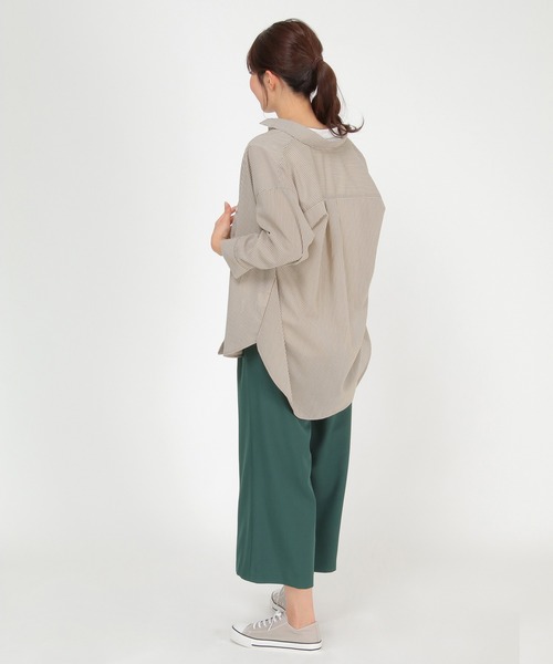 ikka(イッカ)の「シアーシャツタンクアンサンブル(シャツ/ブラウス・レディース・ブラック/ピンク/モカ・S/M/L)」の16枚目の写真
