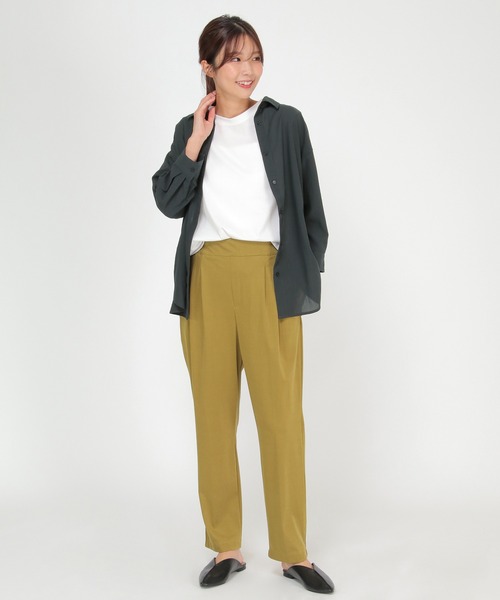 ikka(イッカ)の「シアーシャツタンクアンサンブル(シャツ/ブラウス・レディース・ブラック/ピンク/モカ・S/M/L)」の13枚目の写真