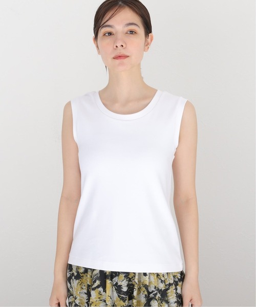 Noble（ノーブル）の「《追加3》スビンコットンスムースUネックTシャツ（Tシャツ/カットソー・レディース・ホワイト/チャコールグレー/ブラック/ブラウン・FREE）」の20枚目の写真