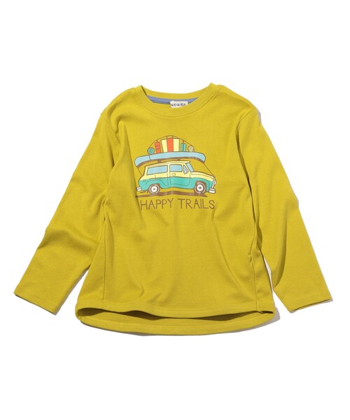 SHOO・LA・RUE（シューラルー）の「◆【100-140cm】アソート4柄ロンT（Tシャツ/カットソー・キッズ・ブラック/ブルー/ダークオレンジ/黄緑系・11/10/12/13/14）」の2枚目の写真