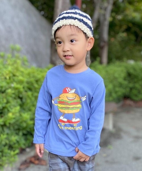 SHOO・LA・RUE（シューラルー）の「◆【100-140cm】アソート4柄ロンT（Tシャツ/カットソー・キッズ・ブラック/ブルー/ダークオレンジ/黄緑系・11/10/12/13/14）」の5枚目の写真