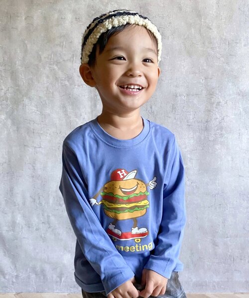 SHOO・LA・RUE（シューラルー）の「◆【100-140cm】アソート4柄ロンT（Tシャツ/カットソー・キッズ・ブラック/ブルー/ダークオレンジ/黄緑系・11/10/12/13/14）」の22枚目の写真