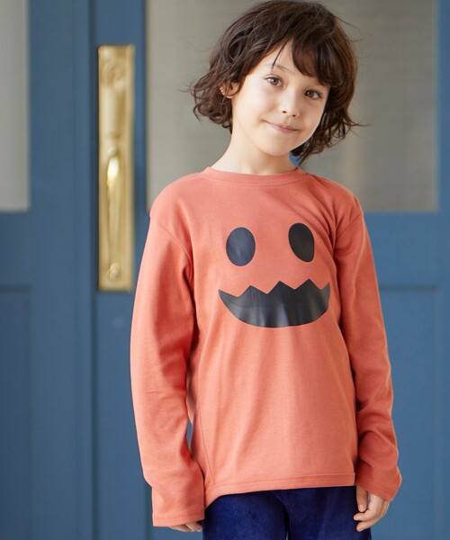 SHOO・LA・RUE（シューラルー）の「◆【100-140cm】アソート4柄ロンT（Tシャツ/カットソー・キッズ・ブラック/ブルー/ダークオレンジ/黄緑系・11/10/12/13/14）」の4枚目の写真