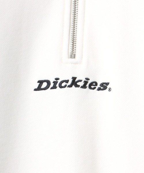 Dickies（ディッキーズ）の「Dickies/ディッキーズ 別注 オーバーサイズ 裏毛 ミニロゴ カレッジ ワンポイント刺繍 ハーフジップ スウェット トレーナー/長袖 トップス プルオーバー/レディース メンズ（スウェット・メンズ・ホワイト/アッシュグレー/ブラック/ダークグリーン/ネイビー/オートミール/グリーン系その他/スミクロ/ブラック系その他/グレー系その他・M/L/XL）」の14枚目の写真